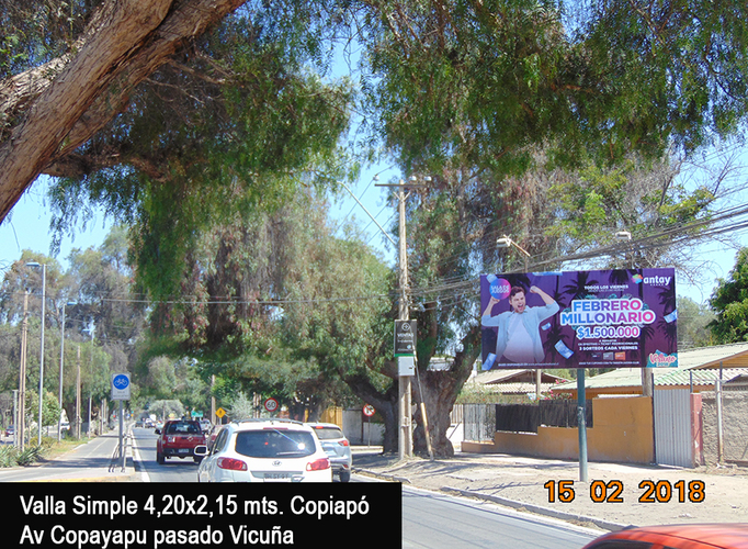 Copiapó | Av Copayapu pasado Vicuña (Transito) | Valla