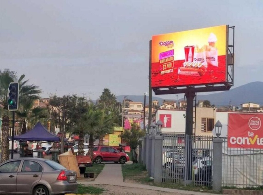 Coquimbo | Los Clarines con Ruta 5 Norte. Sector Sindempart-Playa La Herradura | Pantallas Digitales
