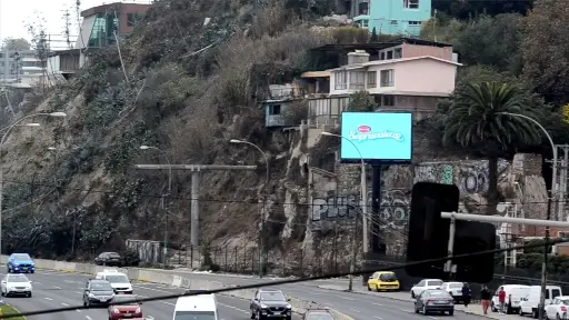 Viña del Mar | Avenida España, altura caleta Portales, en direcciòn a Viña del Mar | Pantallas Digitales